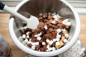 Crunchie Rocky Road Bars - step by step pictures