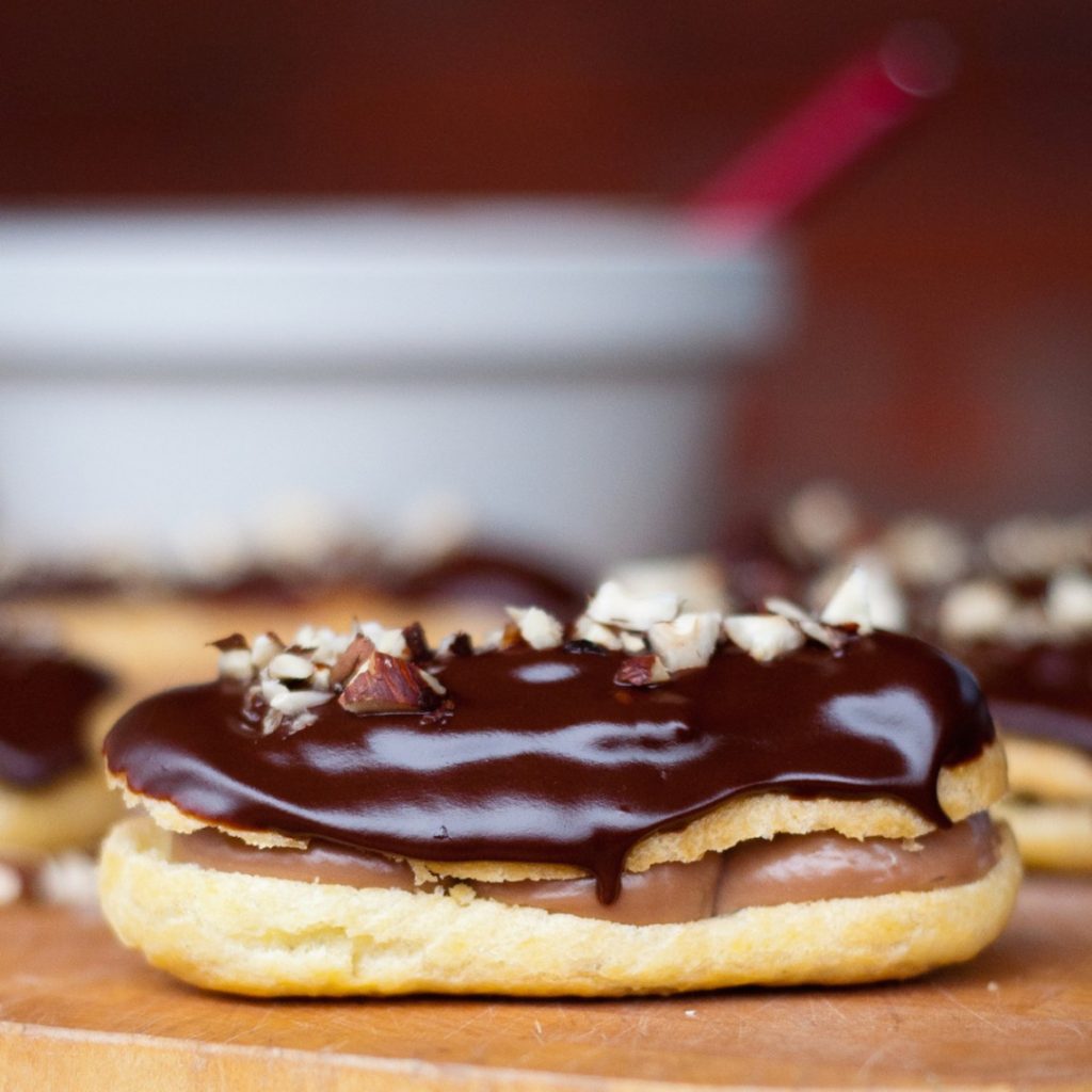 Chocolate Eclairs by Mardi Michels of Eat Live Travel Write blog