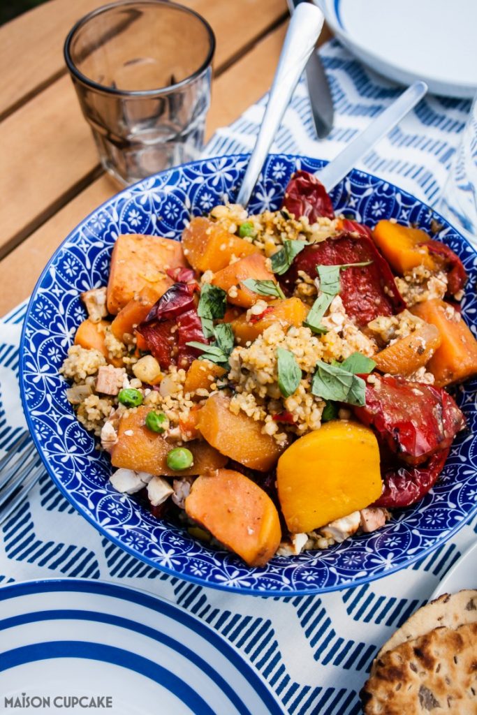 Easy Roast Vegetable Couscous Recipe using 2 ready made mixes from Iceland