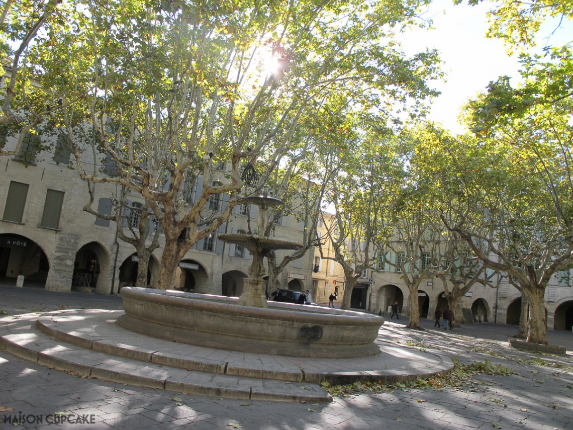 Fountain in Uzes, Gard, Languedoc Rousillion