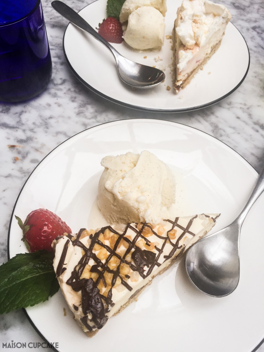 New Pizza Express Menu options for summer - eton mess cheese cake and honeycomb cream slice