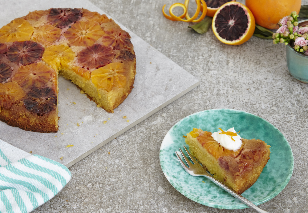 Blood Orange Polenta Cake