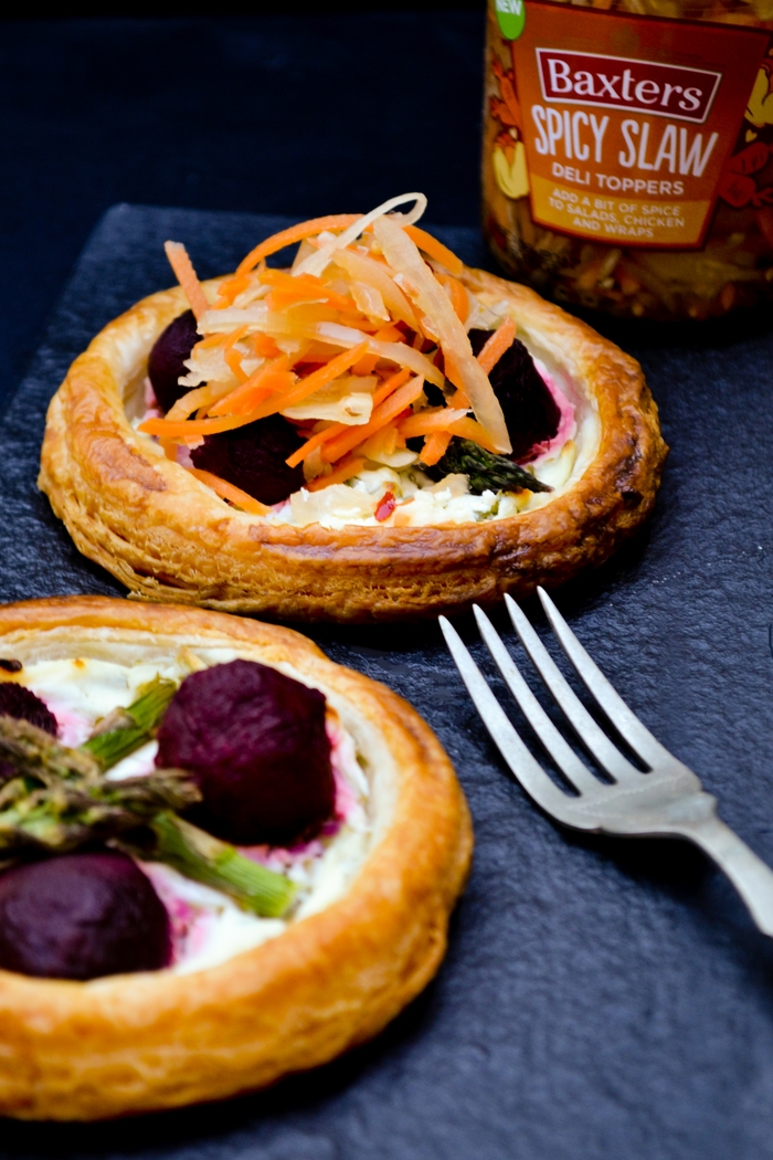 beetroot-chive-asparagus-tip-tarts