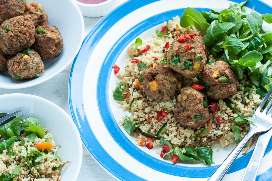 Veggie Balls With Warm Couscous Salad Florette Maison Cupcake