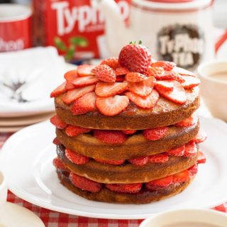 Wimbledon Strawberry Sandwich Cake