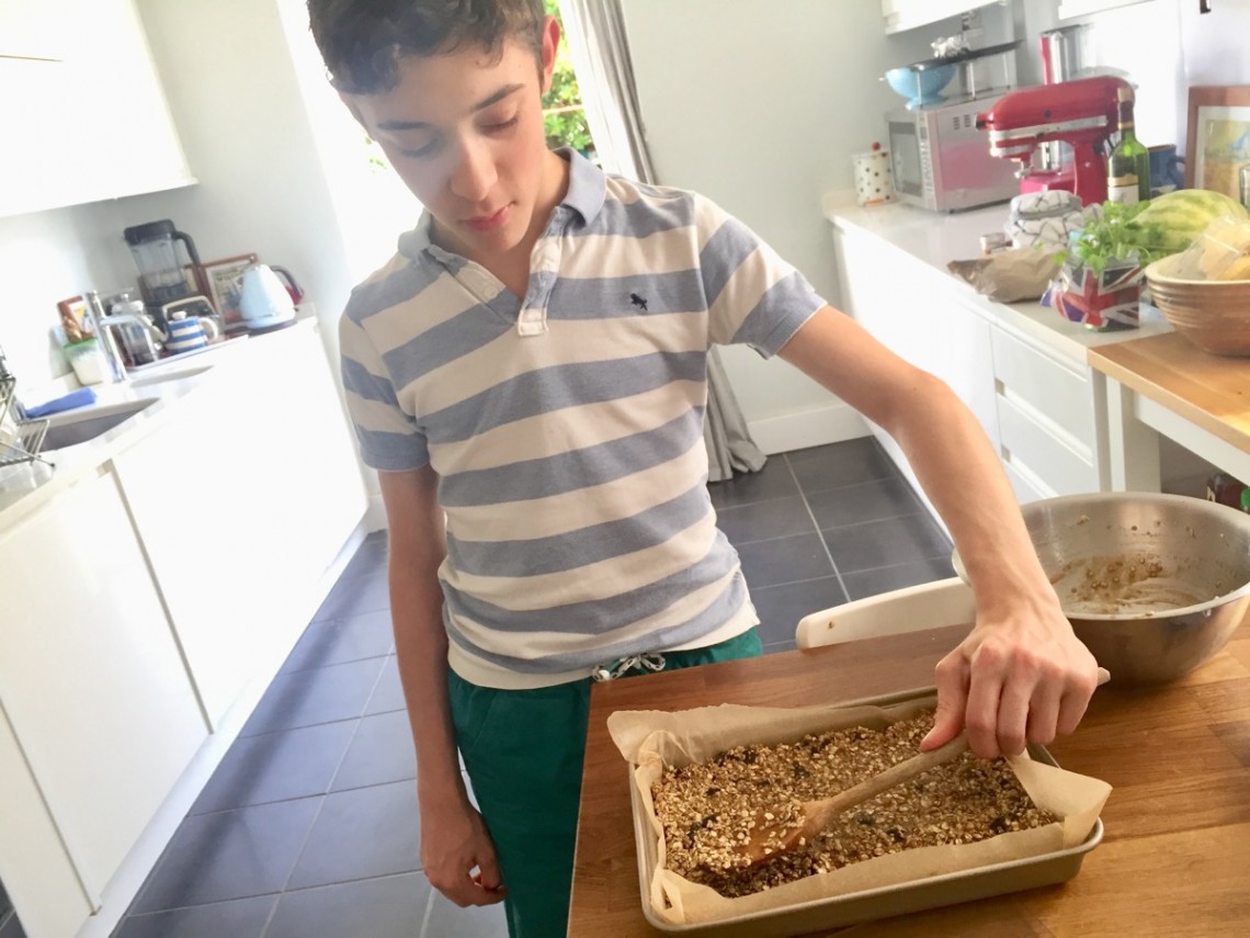 Ted making flapjacks