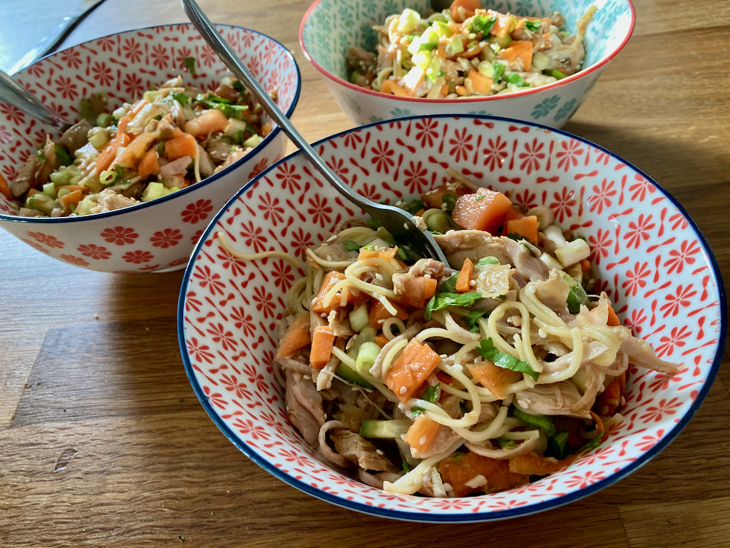 Cold Chicken Noodle Salad