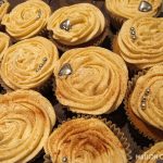 Pumpkin Cupcakes with Cinnamon Buttercream - overhead with icing