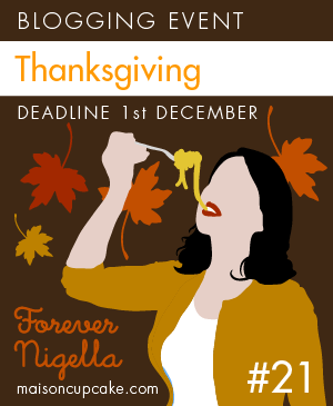 Forever Nigella blogging link-up badge Thanksgiving