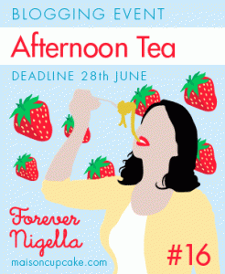 Forever Nigella Afternoon Tea blogging link-up badge
