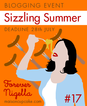 Forever Nigella blogging link-up badge Barbecue Sizzling Summer