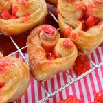 Pink Praline Palmiers Hearts with Krushchev Dough