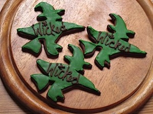 Wicked witch iced cookies