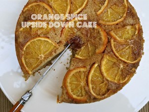 Orange spice upside down cake