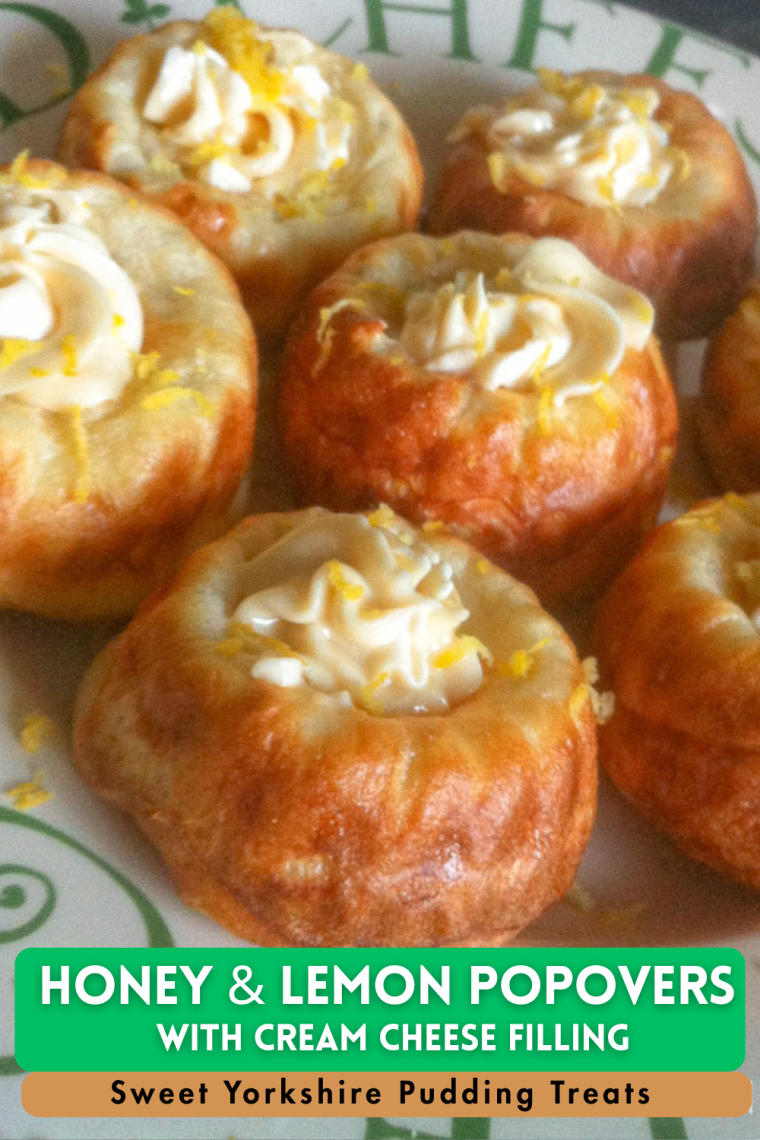 Honey and Lemon Popovers Pinterest Graphic