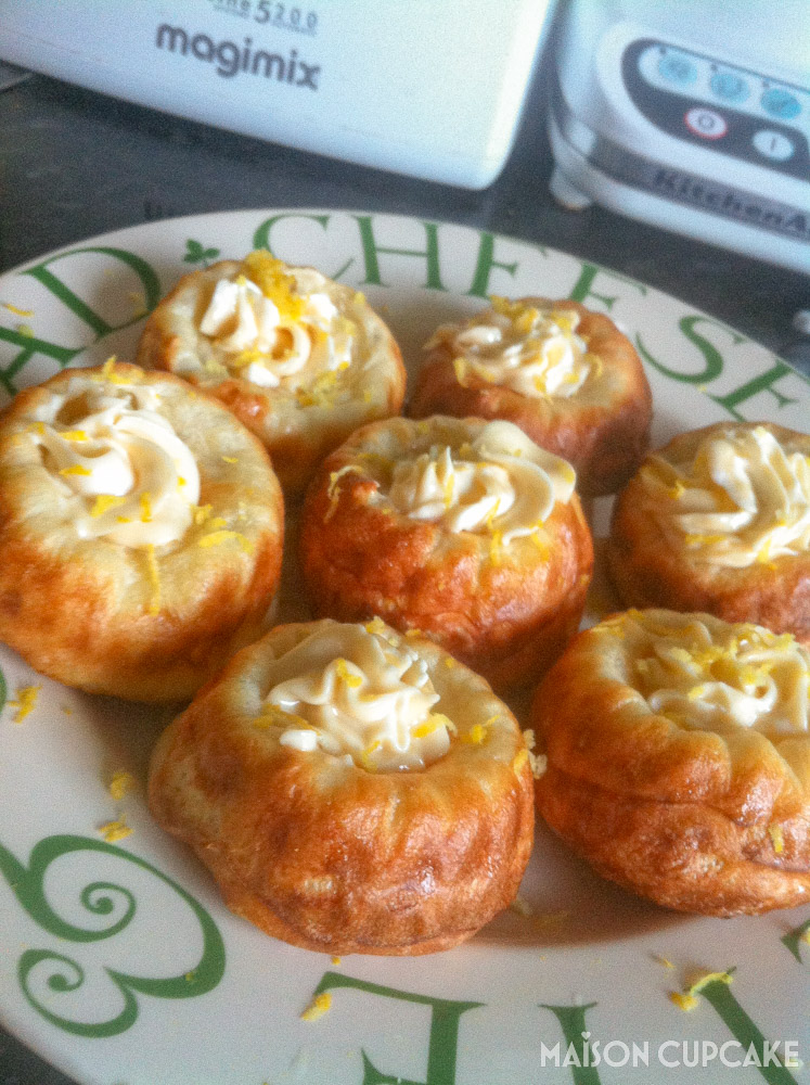 Honey and Lemon Popovers final with cream cheese filling
