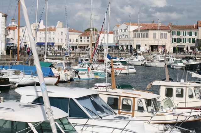 Saint Martin de Ré Harbour Scene with boats