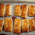 Peanut Butter Jelly Parcels With Puff Pastry - steps - baked landscape shot