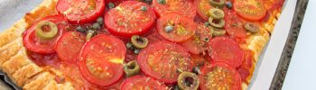 Tomato Olive Caper Tart - steps - after baking