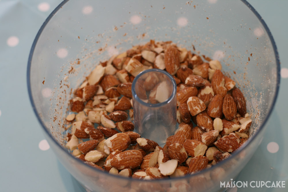 Almond Brownies - steps - chopping nuts