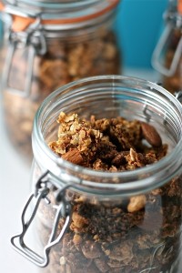 Store cupboard granola in kilner jars