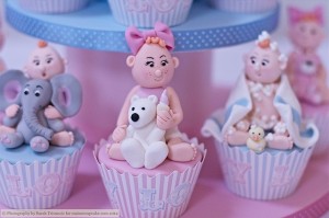 Baby shower cupcakes at Squires Kitchen Exhibition