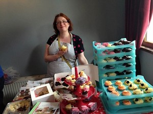 Sarah Trivuncic writer of Maison Cupcake at the Walthamstow Appetite Food Fair 2013 Photo credit Stella Creasy