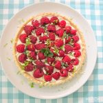 Quick Raspberry Tart With Cheats Creme Patissiere - overhead view