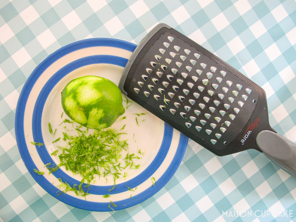 Grating lime zest