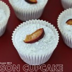 Plum Cupcakes with Coconut Icing
