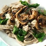Hand-made mushroom flavour pasta