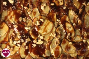 Toffee Apple Tart with walnut pastry