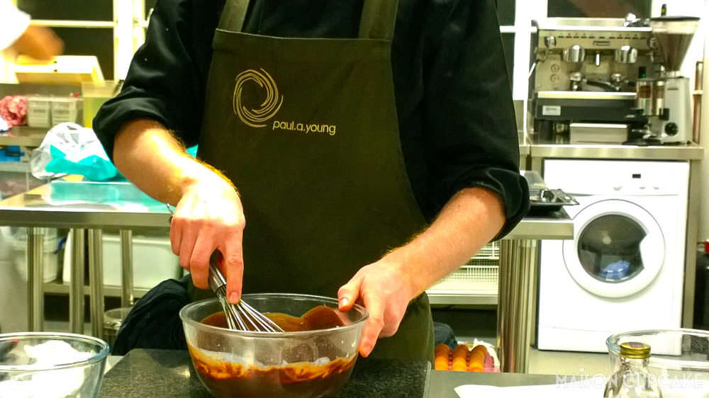 Chocolate Truffle Making Workshop With Paul A Young - whisking molten chocolate