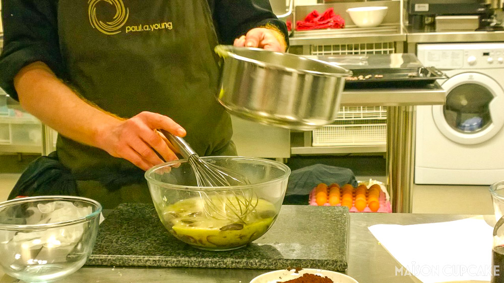 Chocolate Truffle Making Workshop With Paul A Young - whisking cream