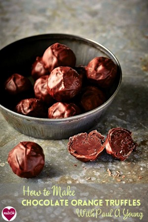 Chocolate orange truffles with Paul A Young