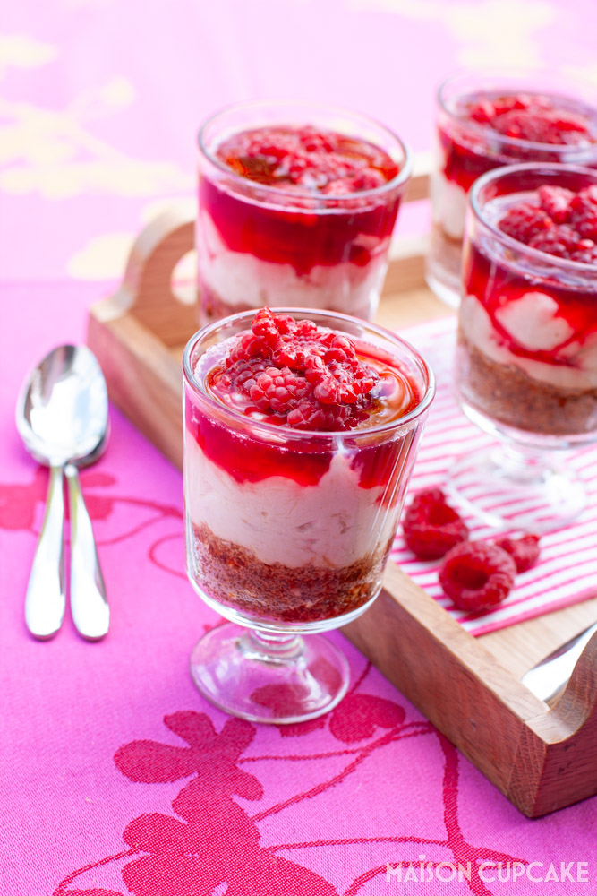 Rhubarb Raspberry Cheesecake portrait with spoons and tray