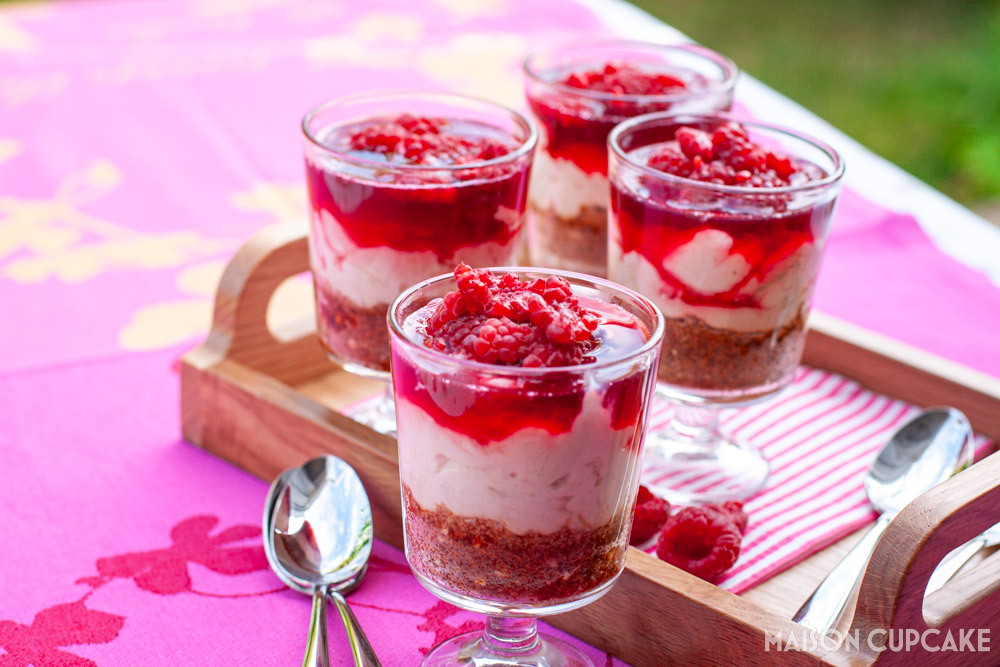 Rhubarb Raspberry Cheesecakes landscape
