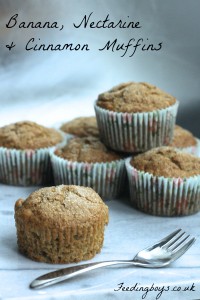 Banana, Nectarine and Cinnamon Muffins