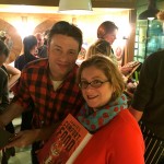 Jamie Oliver Book Launch for Jamie's Comfort Food, December 2014; Jamie with Sarah Trivuncic, writer of Maison Cupcake.
