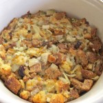 Stuffing mix made from leftover panettone and orange or clementine, recipe using Christmas leftovers