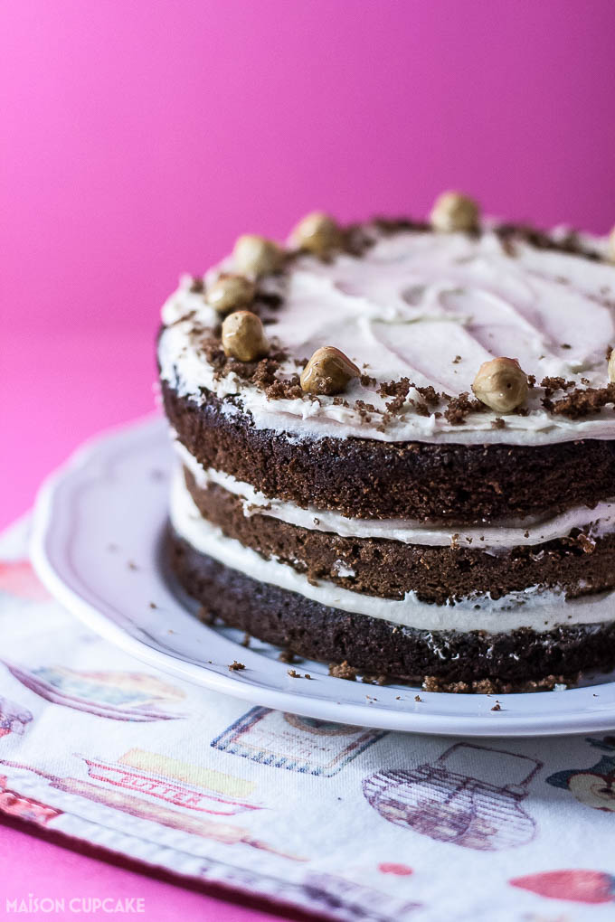 Chocolate chestnut cake portrait