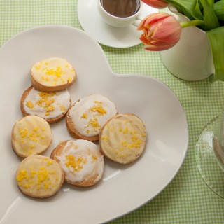 Slice and bake cookies with lemon icing - so easy to make - keep the dough in the fridge or freezer and bake a few at a time. Decorated with instant royal icing flavoured with lemon juice
