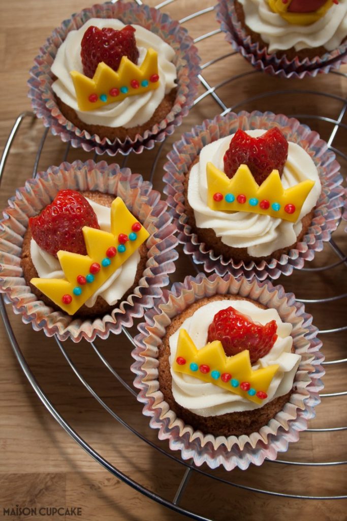 Strawberry Royal Cupcakes /  Queen's Birthday Cupcakes