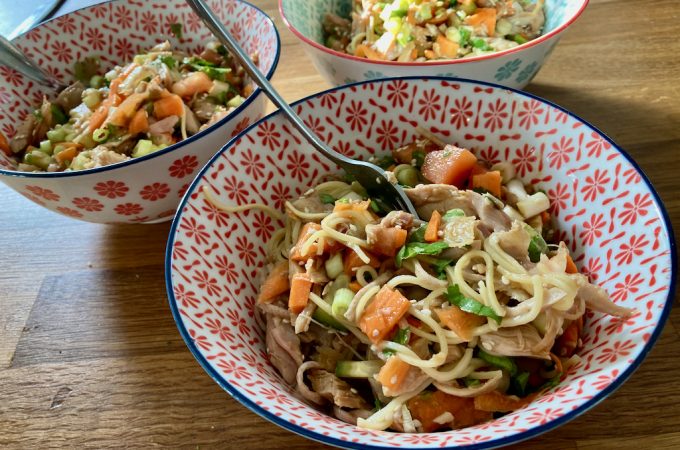 Cold Chicken Noodle Salad