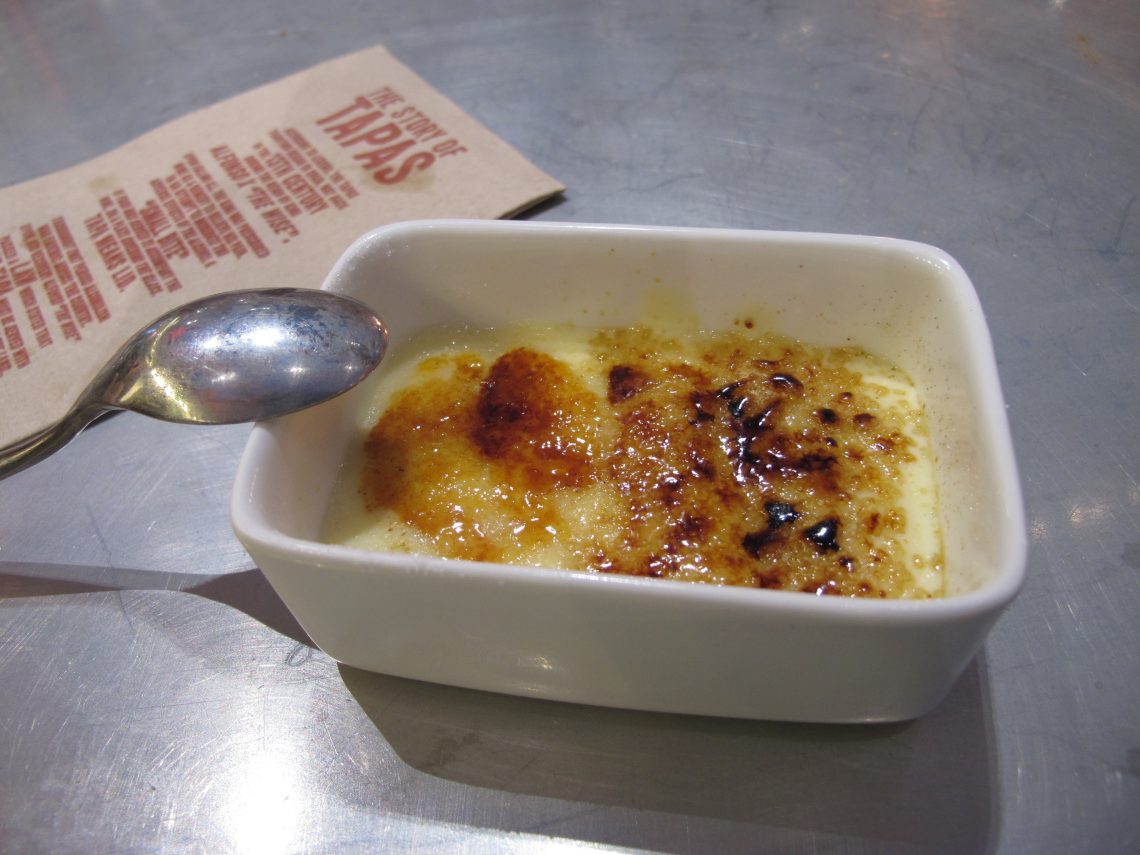 Tapas Revolution Catalonian Custard creme brulee style dessert