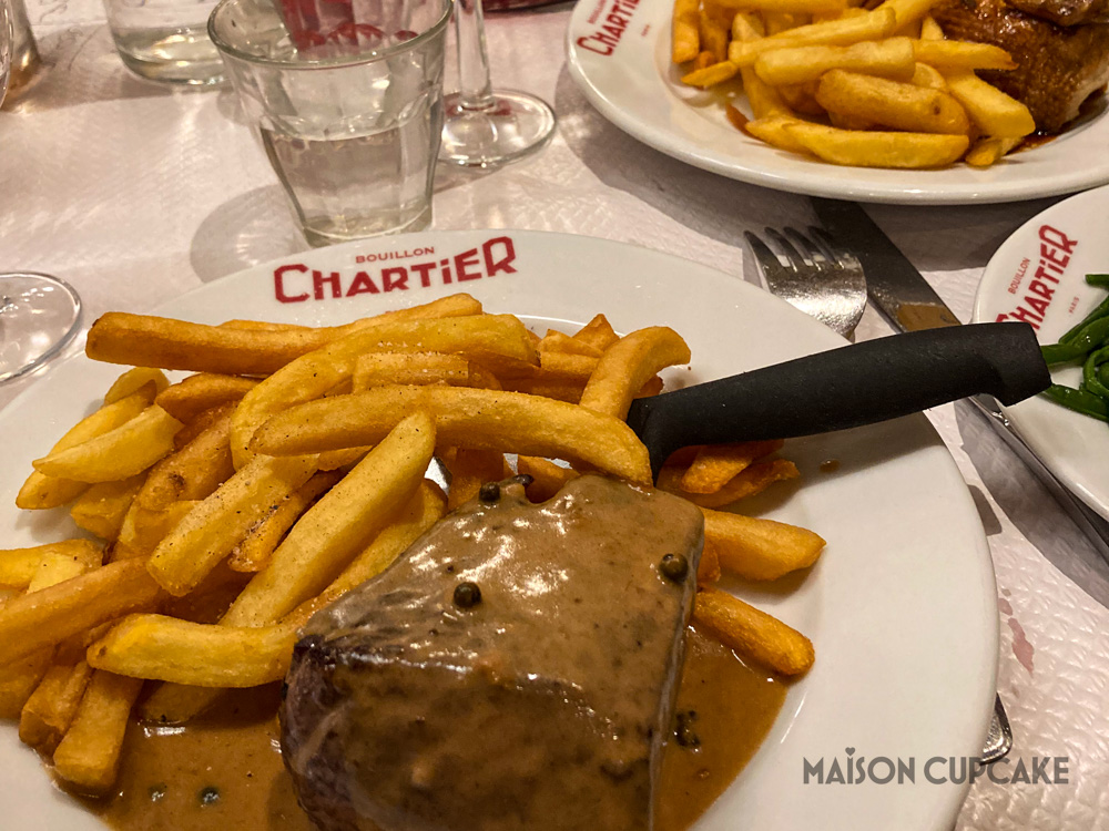 Steak frites at Bouillon Chartier, Paris
