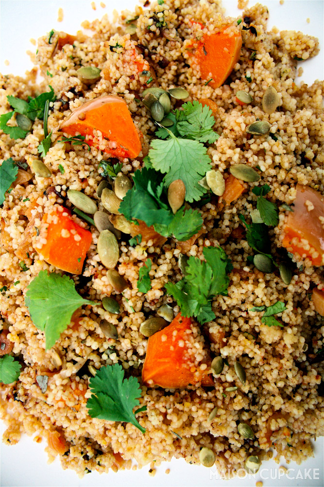 Ottolenghi couscous with butternut squash from cookbook