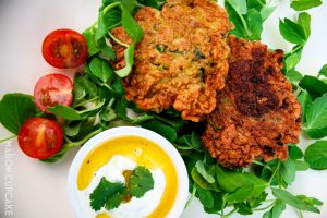 Ottolenghi Cauliflower Fritters from cookbook