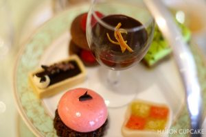 Chocolate Afternoon Tea by Paul A Young at Grosvenor House Marriot Hotel - overhead landscape