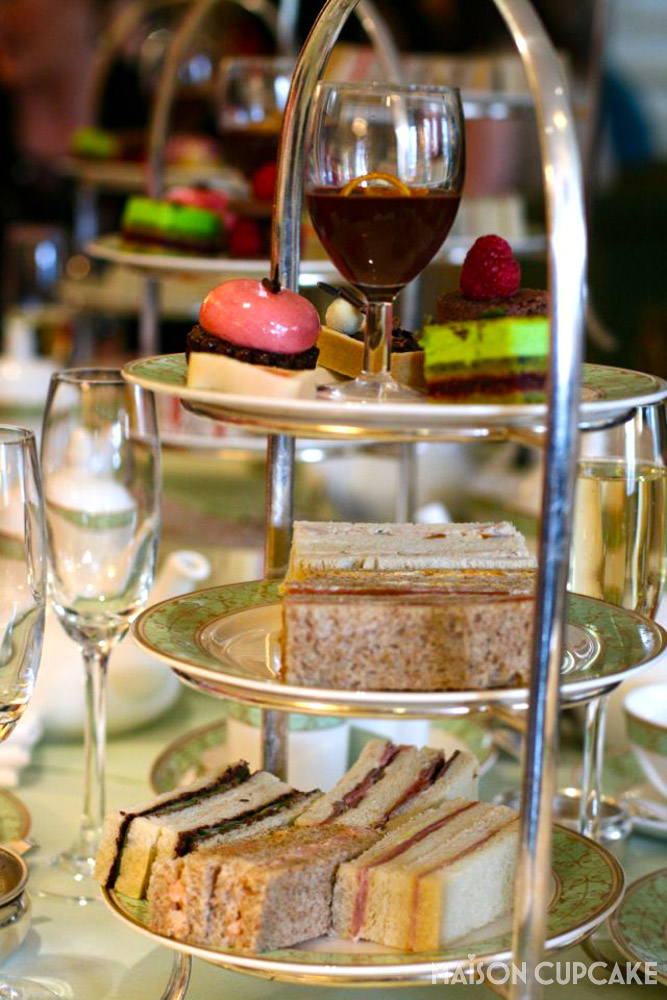 Chocolate Afternoon Tea by Paul A Young at Grosvenor House Marriot Hotel - tiered tea tray